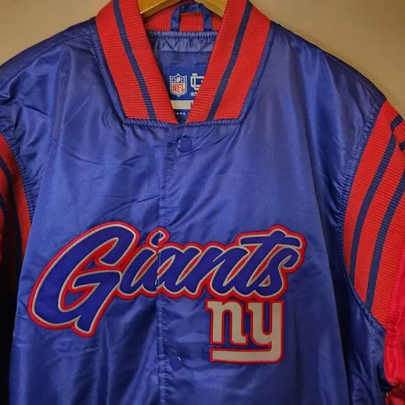 New York Giants Jacket lightweight windbreaker Varsity Bomber Coat XL - Picture 3 of 10